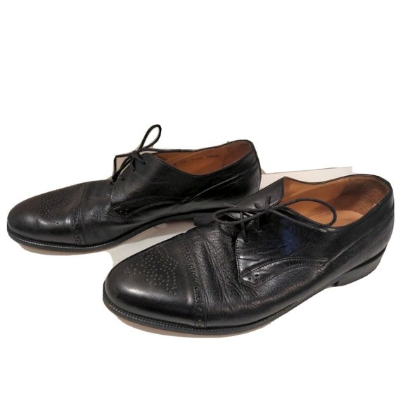Vintage Johnston & Murphy Cap Toe Sz 10.5M Cellini Italy Oxfords Mens dress - Picture 1 of 10
